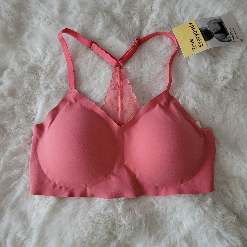💥TRUE & CO EVERYBODY LACE RACERBACK BRALETTE SIZE S